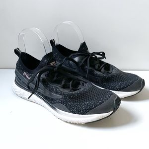 Fila Astound Evo Black Knit Memory Foam Sneakers